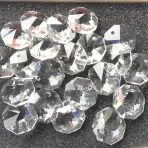 1280pcs/lot 16mm Clear Crystal Chandelier Beads in TwoHoles Glass Lighting Accessories For Christmas Garlands Strands Chains