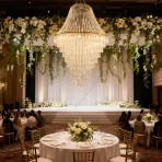4pcs f30 120cm Wedding Ceiling Decorations Hanging Ceiling Light Acrylic Beaded Chandelier Backdrops for Wedding Events ivy300
