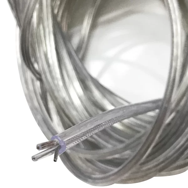 0.5 Square 0.75 Square Transparent Wire 2 Core Wire With Stainless Steel Rope Chandelier Wire Power Cord Lighting Accessories