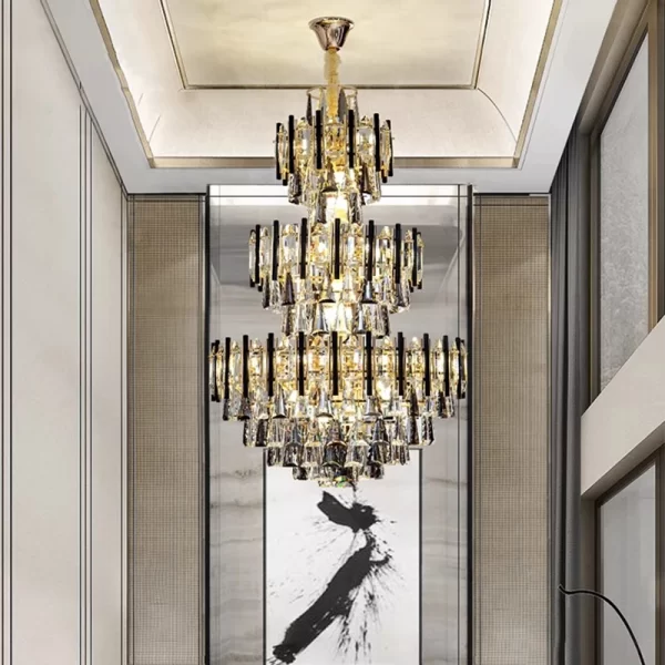 Modern home decoration crystal chandelier, stair Pendant lamp, living room Pendant lights, interior lighting