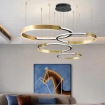 Indoor Lighting Ceiling Chandeliers Modern Rings Long Pendant Lights LED For Living Room 2025 Ceiling Lamp Interior Lighting