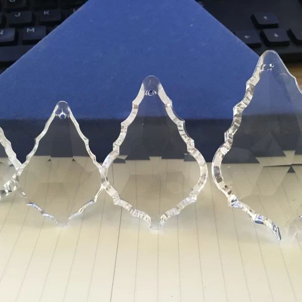 100Pcs 38mm-89mm Clear Crystal Maple Leaf Pendants For Lighting Pendant/Accessories Hanging Decoration/Chandelier On The Lamps