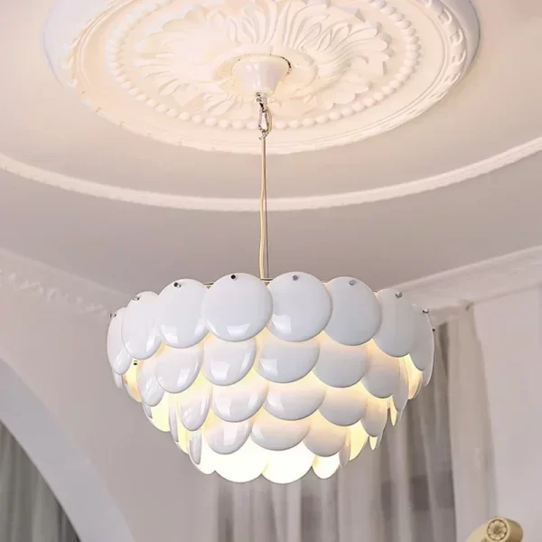 White Ceramic Ceiling Chandelier Modern Artistic Ceiling pendant lamp For Wedding Home Restaurant Hotel Decor Elegant LED light