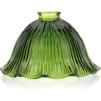 Glass Shade Lamp,Green Floor Lampshade Replacement Vintage Bell Lampshade Light Accessories for Table Lamps Chandelier Fixture