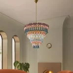 Modern Advanced Ceramic Color Living Chandeliers Creative Personality Art Dining Room Bedroom Study Decorative Lamps Decoration