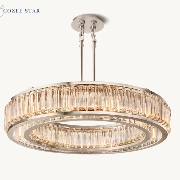 Modern Crystal Chandeliers LED Maurier Round Chandelier Lighting Living Dining Room Hanging Lamps Lustre