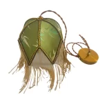 Luxury chandelier lampshade with chain tassel lamp Green DIY handmade Palace retro embroidery printing fabric accessories