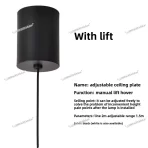 Lamps and Lanterns Special for Lighting, Manual Hover Lifter, Chandelier Accessories Retractable Black and White Ceiling Chassis