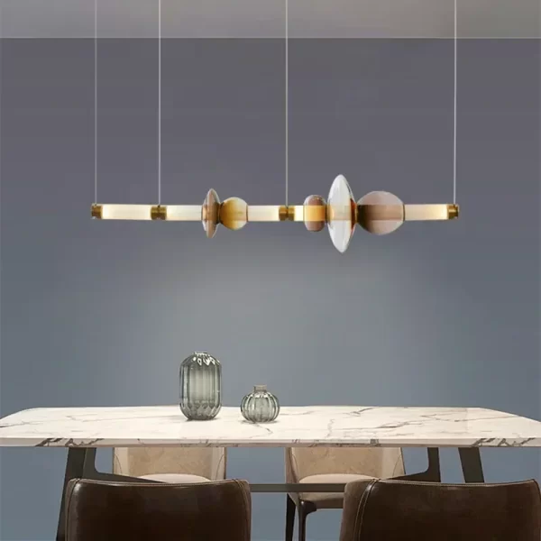 Italian Design Postmodern Scott Luna Ceiling Chandelier Replica LED Glass Long Tube Lamp Perfect For Bedroom Living Room Bedside